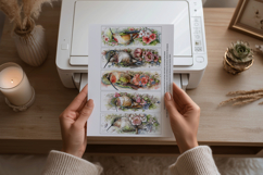 Hummingbird Floral Printable Bookmarks Product Image 2