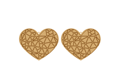 Shattered Heart Earrings Laser Cut Template Product Image 2