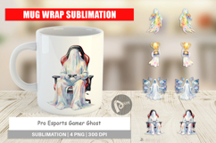 Pro Esports Gamer Ghost Mug Wrap Product Image 1