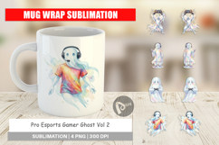 Pro Esports Gamer Ghost Mug Wrap Product Image 1