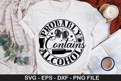 Probably contains alcohol - Beer SVG Design Product Image 1