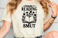 Probably Reading Smut SVG, Book Lover SVG, Reading SVG Product Image 2
