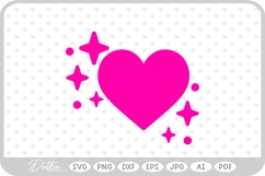 Sparkle Heart SVG PNG DXF Product Image 1