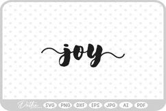 Joy Script Text Words Christmas SVG PNG DXF Product Image 1