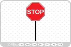 Stop Sign SVG PNG DXF Product Image 1