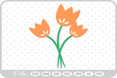 Flower Doodle Sketch Style Hand Drawn SVG PNG DXF Product Image 1