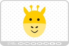 Giraffe Face SVG PNG DXF Product Image 1