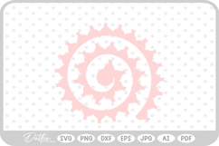 Rolled Paper Flower Template SVG PNG DXF Product Image 1