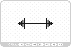 Dumbbell Weight Workout Gym Fitness SVG PNG DXF Product Image 1