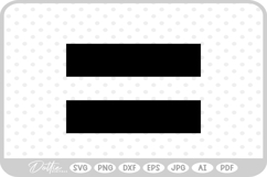 Equal Maths Symbol SVG PNG DXF Product Image 1