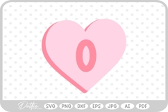 O Candy Heart Shape Letter SVG PNG DXF Product Image 1
