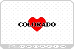 Colorado Heart USA State America SVG PNG DXF Product Image 1
