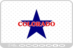 Colorado Star USA State America SVG PNG DXF Product Image 1