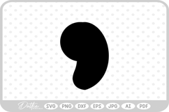 Comma Punctuation SVG PNG DXF Product Image 1