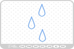 Rain Drop SVG PNG DXF Product Image 1