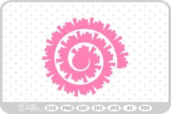 Rolled Flower SVG PNG DXF Product Image 1