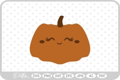 Cute Pumpkin Jack o Lantern Halloween Autumn Fall SVG PNG Product Image 1