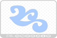 Curved Flourish Ripple Decorative Ocean Waves SVG PNG DXF Product Image 1