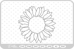 Sunflower Floral Flower Nature SVG PNG DXF Product Image 1