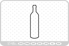 Wine Bottle Drink SVG PNG DXF Product Image 1