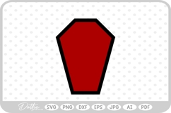 Coffin Spooky Season Halloween Heart SVG PNG DXF Product Image 1
