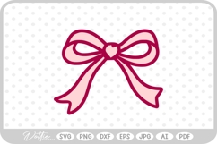Ribbon Bow Hand Drawn Doodle SVG PNG DXF Product Image 1