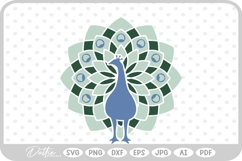 Mandala Peacock SVG PNG DXF Product Image 1
