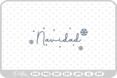 Feliz Navidad Snowflake Holidays Quote Text SVG PNG DXF Product Image 1