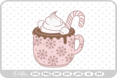 Hot Cocoa Christmas Festive Drink Winter SVG PNG DXF Product Image 1