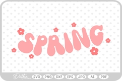 Spring Time Groovy Flower Quote SVG PNG DXF Product Image 1