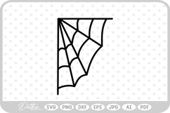 Spider Web Cobweb Corner Halloween Spooky Season SVG PNG DXF Product Image 1