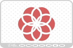 Floral Mandala Flower Circle Nature Plant SVG PNG DXF Product Image 1