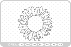 Sunflower Floral Flower Nature SVG PNG DXF Product Image 1