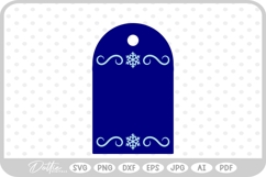 Christmas Tag Gift Present Winter Festive SVG PNG DXF Product Image 1