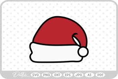 Santa Hat Christmas SVG PNG DXF Product Image 1