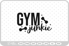 Fitness Quote Workout Gym SVG PNG DXF Product Image 1
