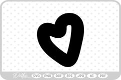Doodle Heart Sketch Style Hand Drawn SVG PNG DXF Product Image 1