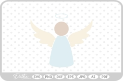 Angel Hand Drawn Christmas SVG PNG DXF Product Image 1