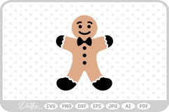 Gingerbread Christmas Man Woman Cookie SVG PNG DXF Product Image 1