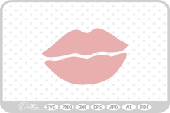 Lips Lipstick Stain Kiss Valentine&#039;s Day SVG PNG DXF Product Image 1