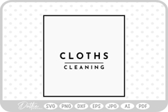 Cloths Minimal Cleaning Label SVG PNG DXF Product Image 1