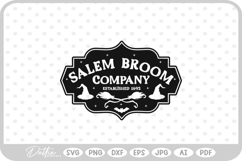 Salem Broom Company Witch Halloween Hat Broom Quote SVG PNG Product Image 1