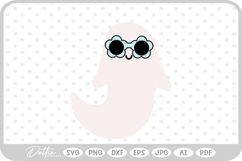 Ghost with Sunglasses Halloween SVG PNG DXF Product Image 1