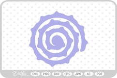 Rolled 3d Flower Template SVG PNG DXF Product Image 1