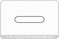 Curved Rectangle Shape Outline Box SVG PNG DXF Product Image 1