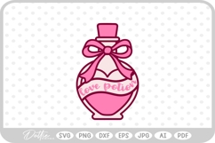 Love Potion Heart Shaped Bottle Valentine's Day SVG PNG DXF Product Image 1