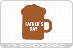 Fathers Day Beer Glass SVG PNG DXF Product Image 1