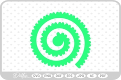 Rolled Paper Flower Template SVG PNG DXF Product Image 1
