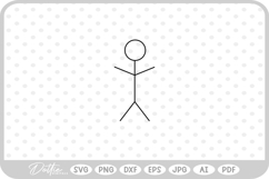 Stick Person Man Woman Doodle Sketch SVG PNG DXF Product Image 1