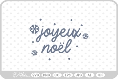 Joyeux Noel Christmas Holidays Text SVG PNG DXF Product Image 1